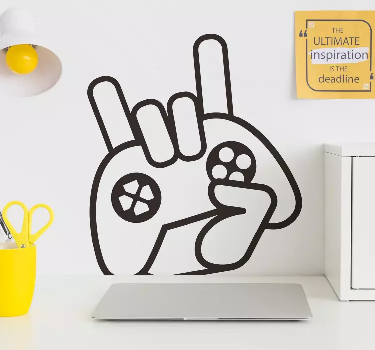 Gamer icoon videogame zelfklevende sticker - TenStickers