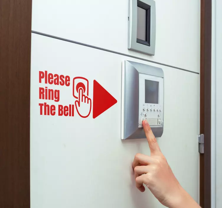 Gebruik de intercom alstublieft muursticker - TenStickers