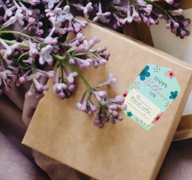 Gelukkige Moederdag Label Feestdagen sticker - TenStickers