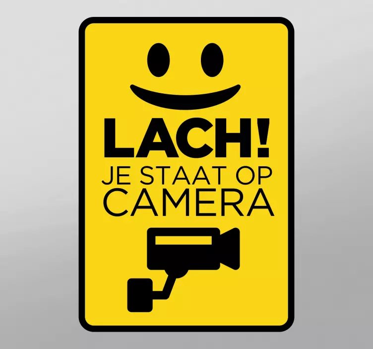 Glimlach je bent op de camera vinyl teken zelfklevende sticker - TenStickers