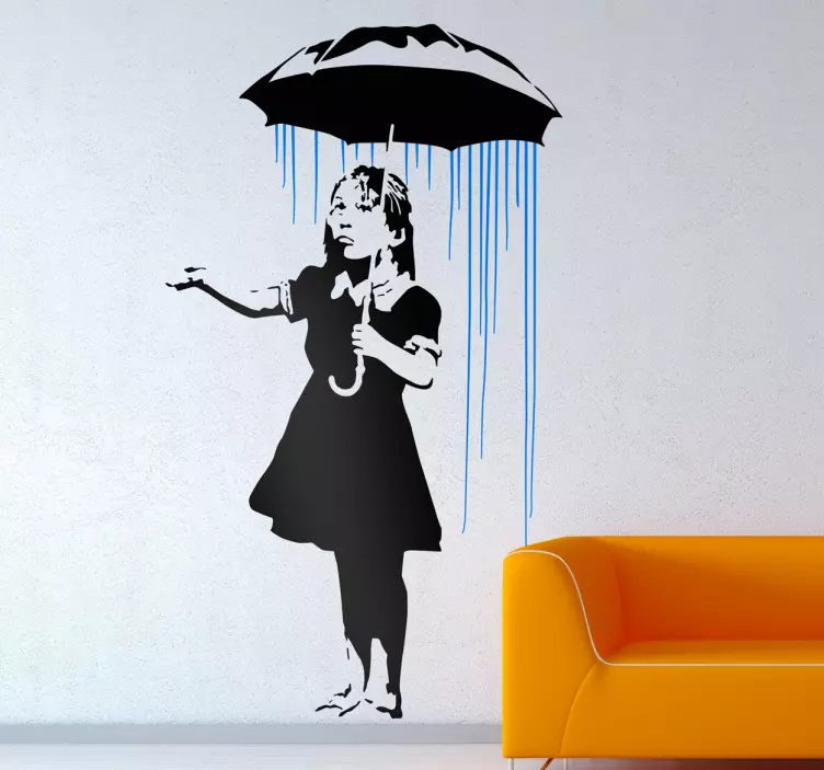 Graffiti Muursticker Ontwerp Banksy - TenStickers