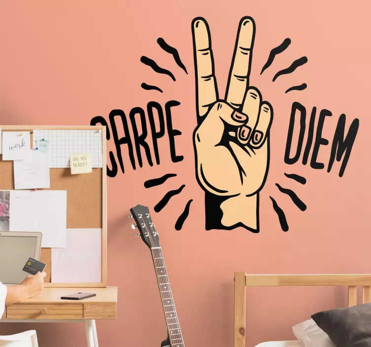 Handsymbool vrede Quote sticker - TenStickers