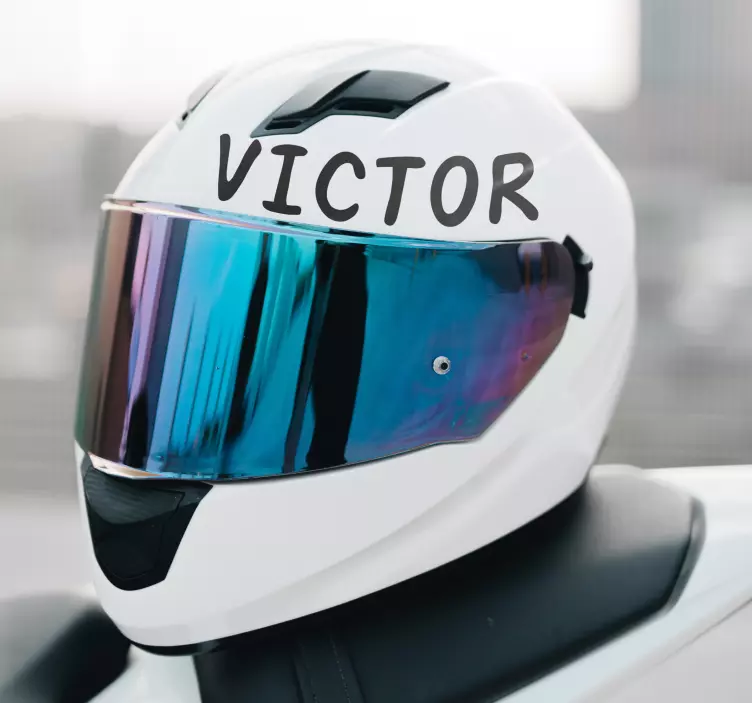 Helm naam Motor sticker - TenStickers