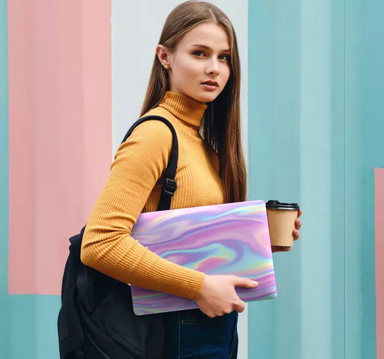 holografische kleuren effect laptop sticker - TenStickers