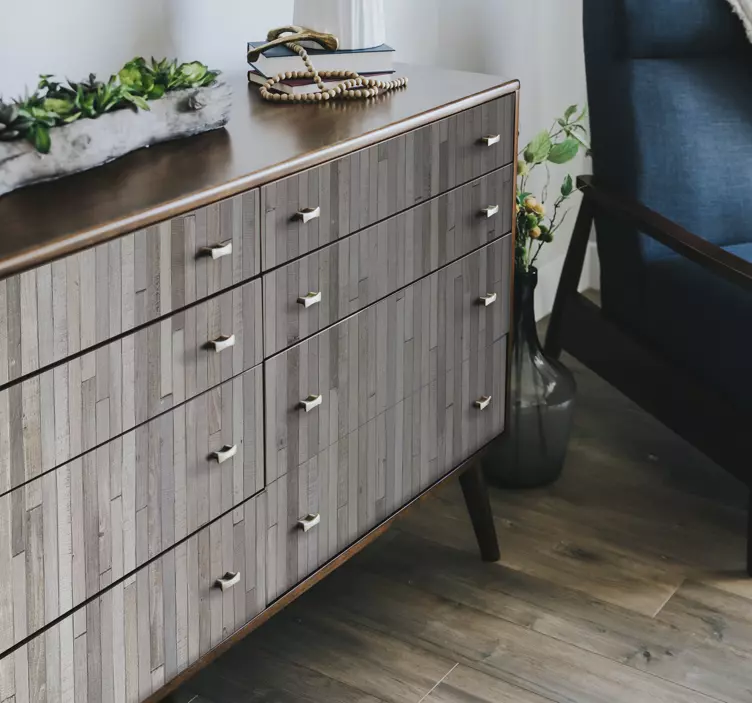 Houten plinten muursticker - TenStickers