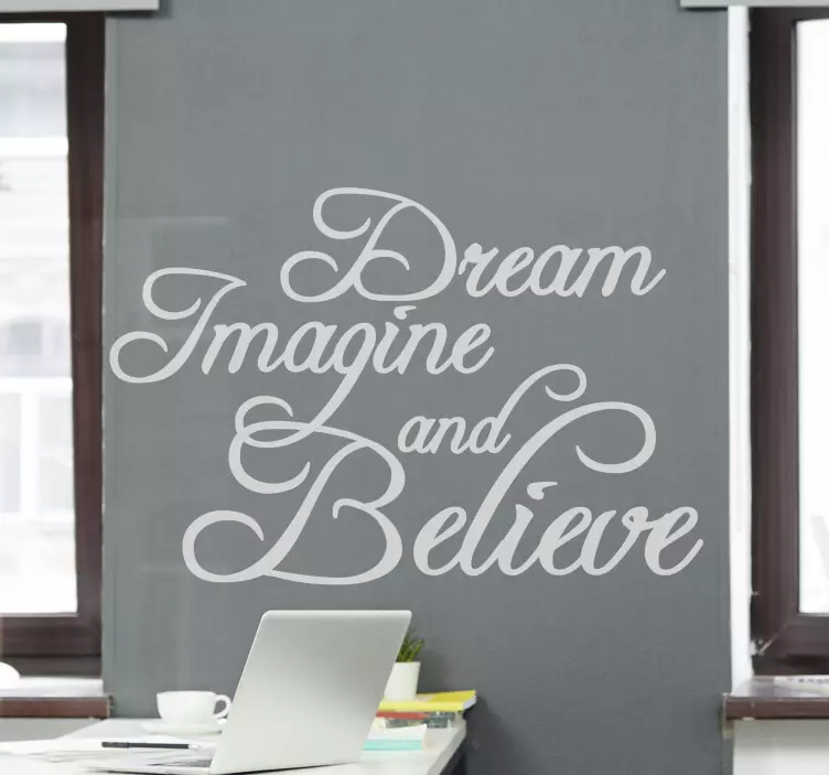 Inspirerende zin kunst Quote sticker - TenStickers