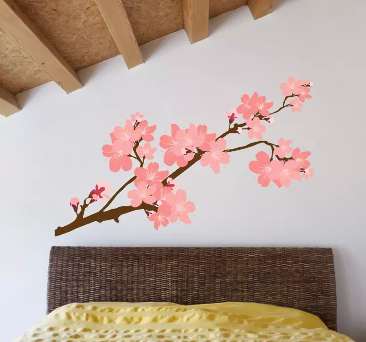 Japanese Cherry Boom Muursticker - TenStickers