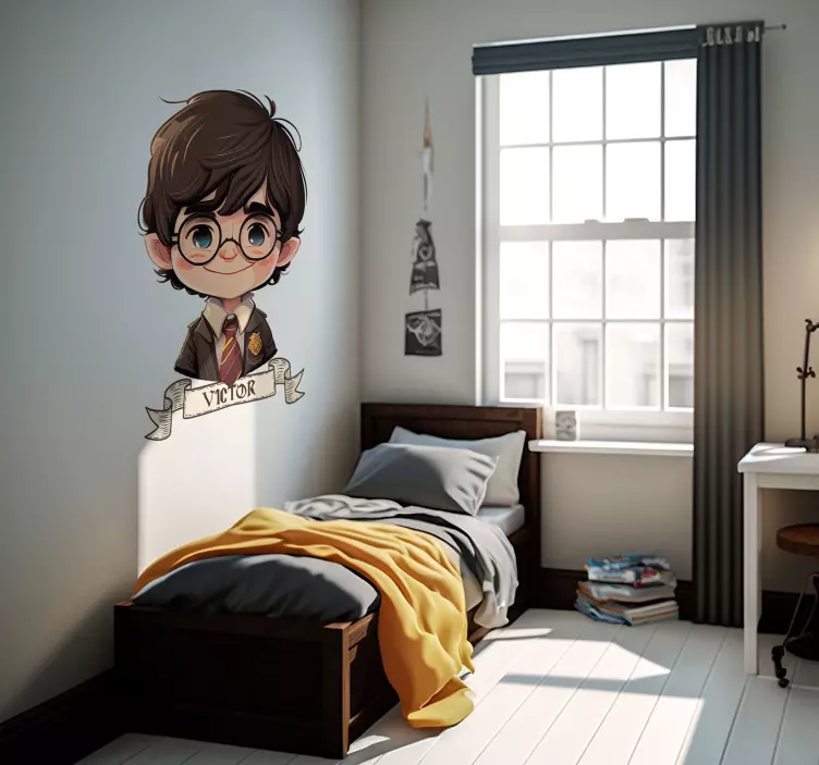 Jonge tovenaar Harry beroemde film - TenStickers