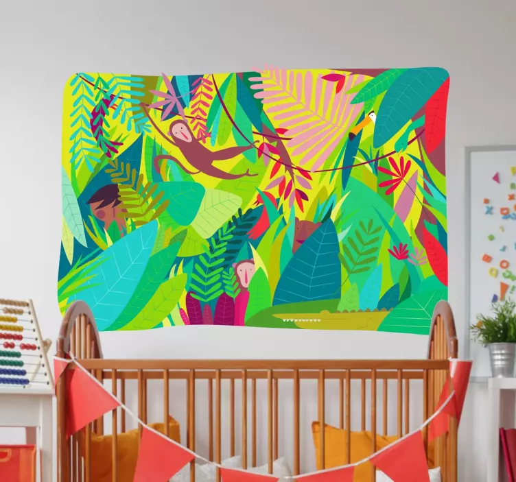 Jungle Book Scene Muursticker - TenStickers