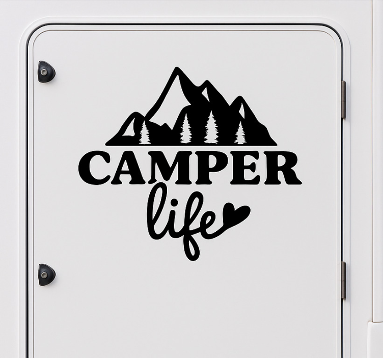 camper life caravan sticker - TenStickers