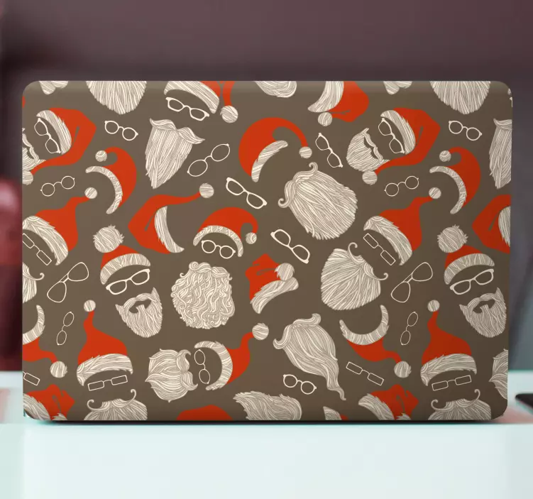 Kerstmuts collectie laptop sticker - TenStickers