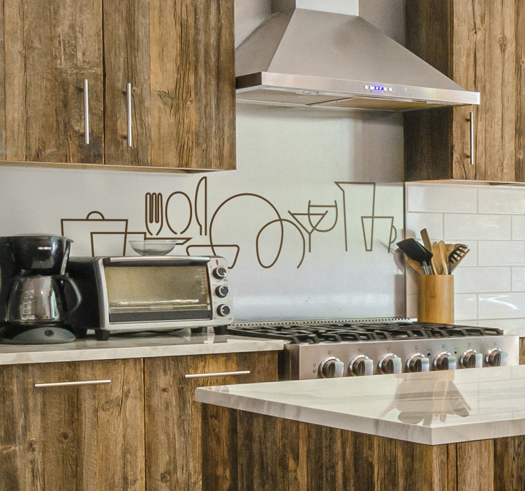 Keukengerei stickers Bestek - TenStickers