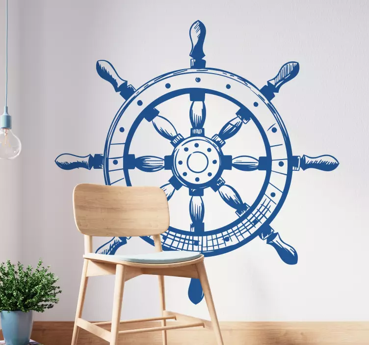 Klassiek Stuurwiel Muursticker - TenStickers