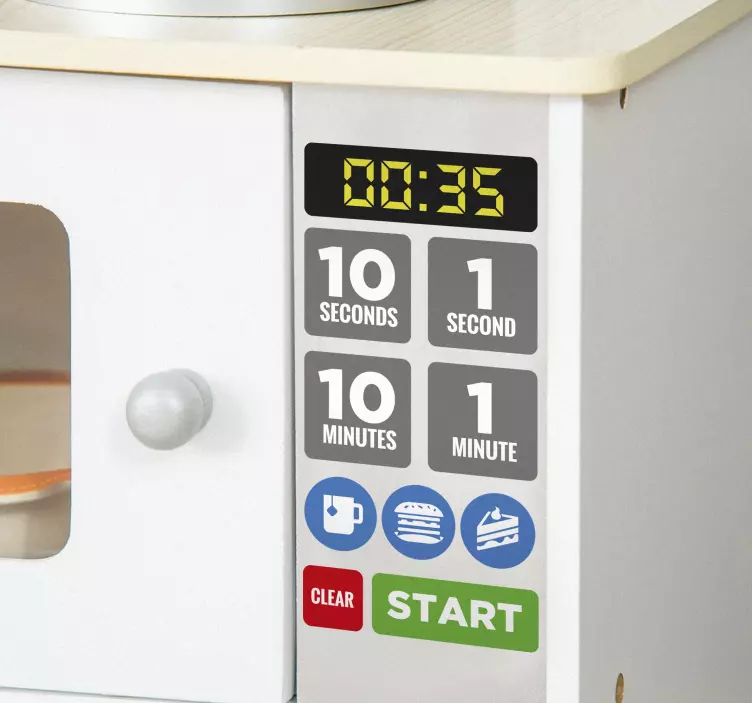 Kleurknoppen voor speelgoed magnetron sticker - TenStickers