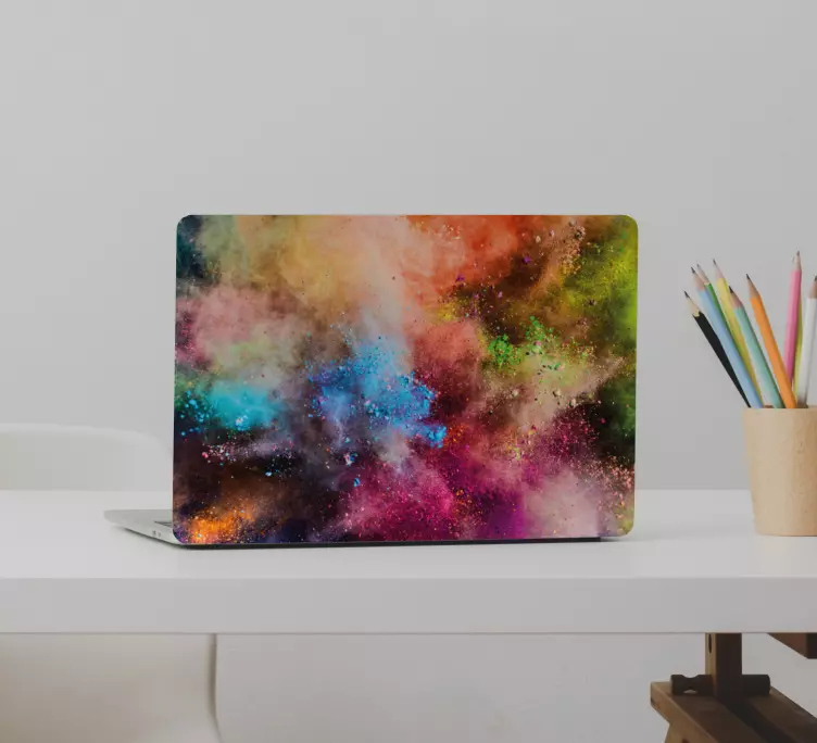 Kleurrijke kosmische werveling laptop sticker - TenStickers