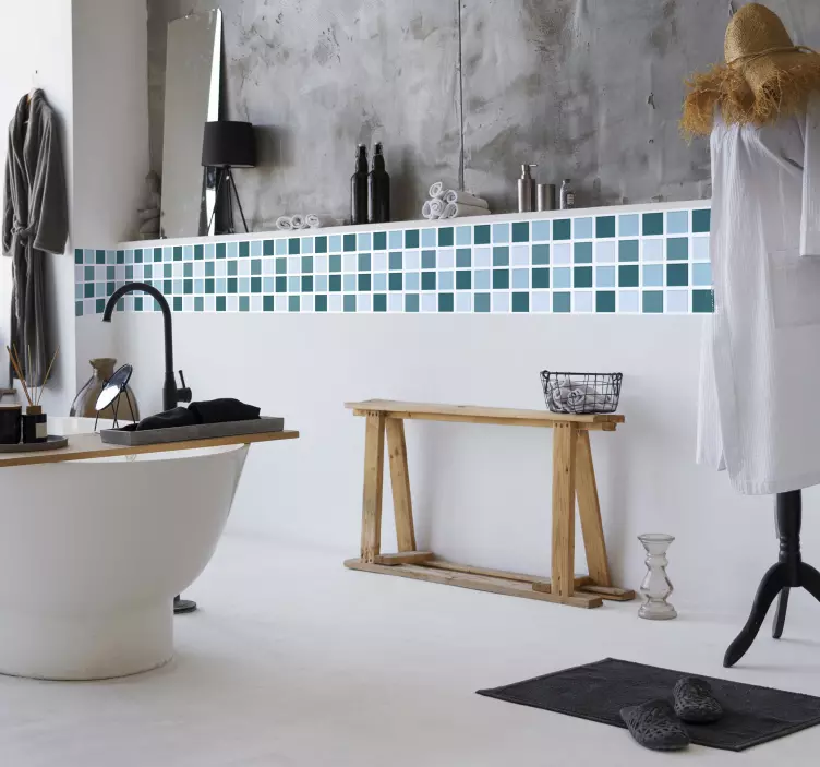 Koele tonen mozaik sticker - TenStickers