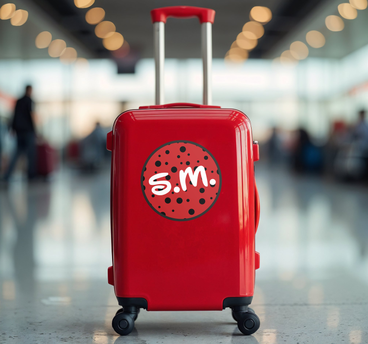 Kofferinitialen voor kinderen gepersonaliseerde sticker - TenStickers