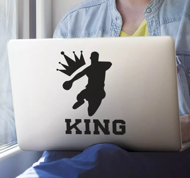 Koning baller beweging laptop sticker - TenStickers