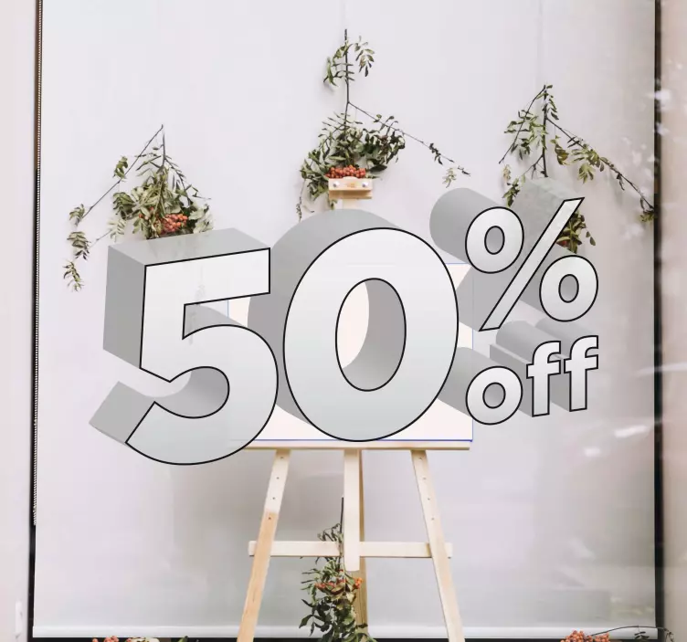 Korting sticker promotie etalage - TenStickers