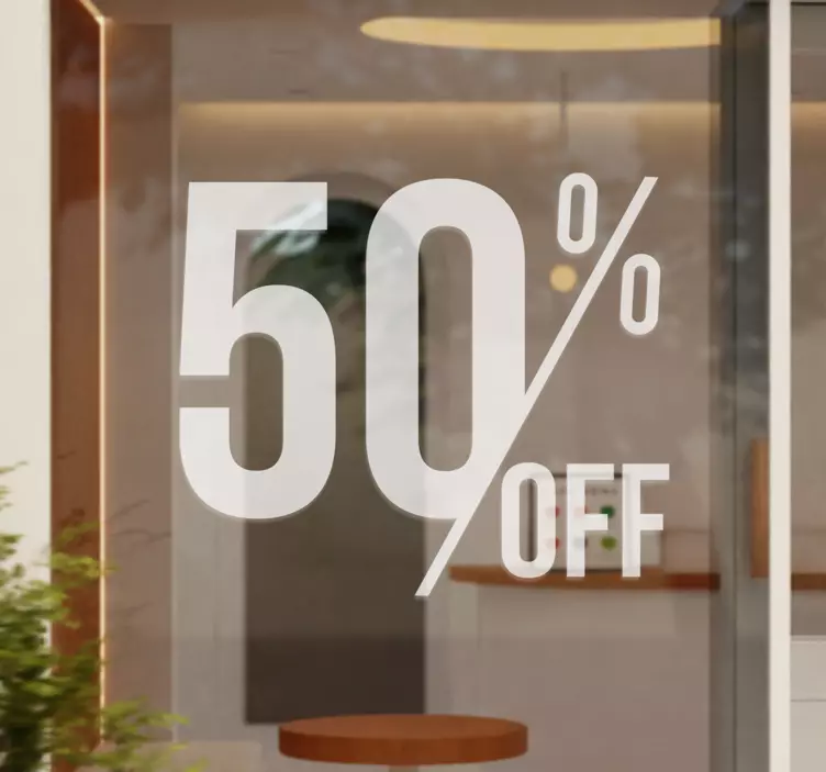 Kortingen etalage sticker - TenStickers