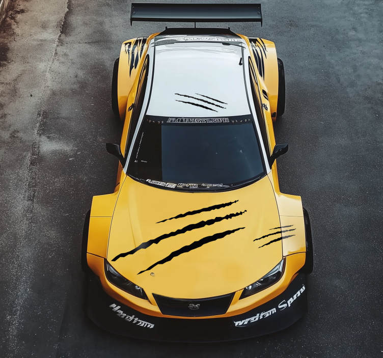 Krassen ingesteld Auto sticker - TenStickers