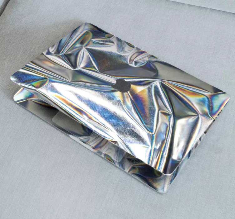 Laptop sticker holografisch metaal textuur - TenStickers