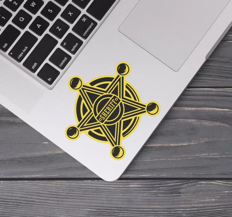 Laptop sticker sheriffster badge - TenStickers
