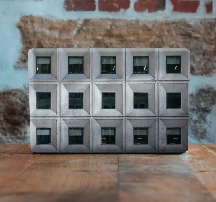 Laptopsticker brutalisme architectuur - TenStickers