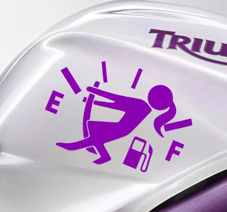 Lege brandstof vrouw motorfiets zelfklevende sticker - TenStickers
