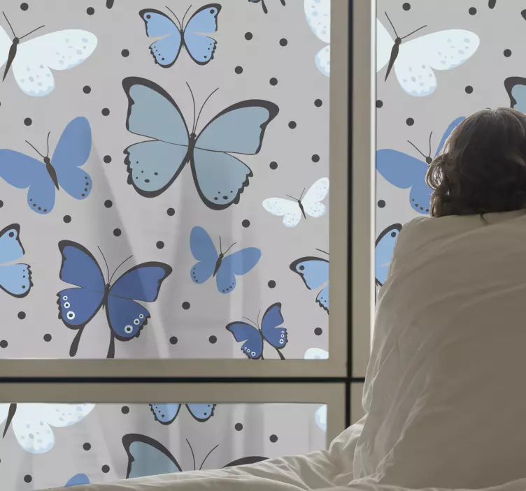 Levendig vlindermotief sticker vlinders - TenStickers