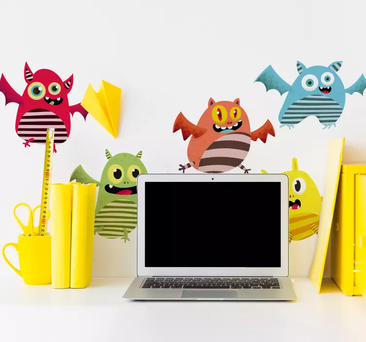 Levendige geanimeerde wezens muursticker kinderkamer - TenStickers