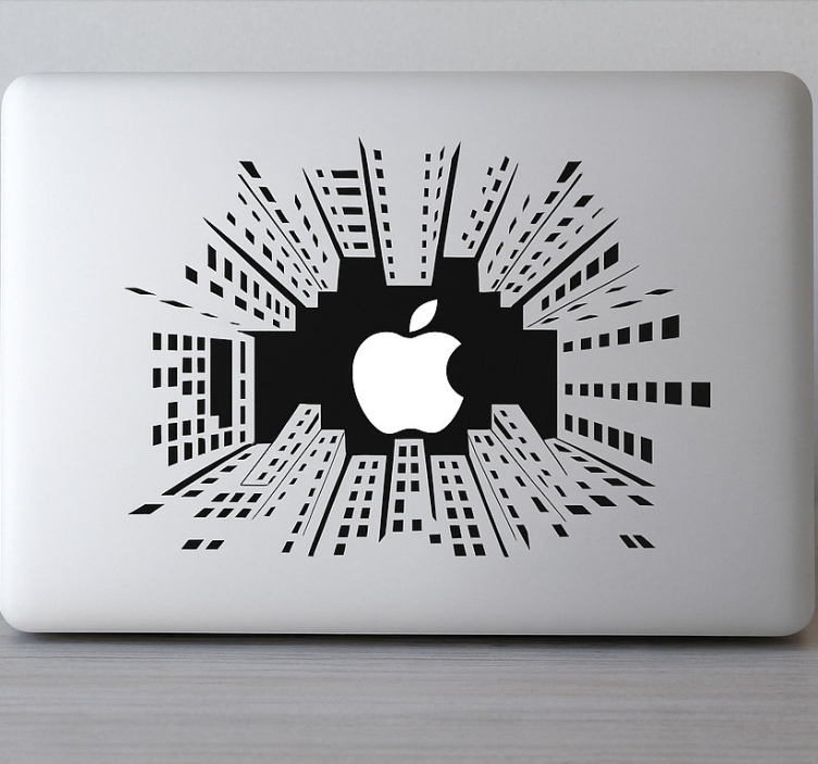 Macbook wolkenkrabbers laptop sticker - TenStickers
