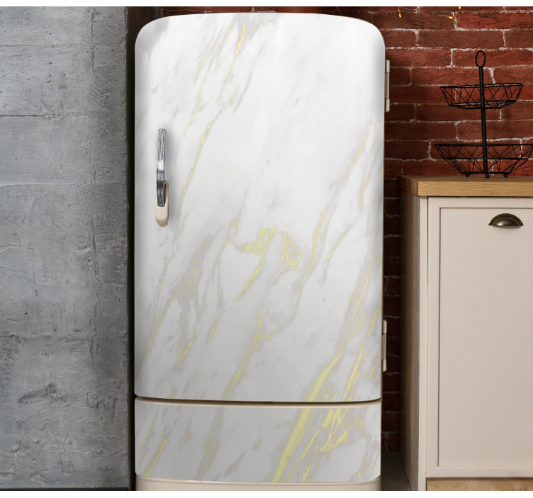 Marmeren koelkast wrap sticker texturen - TenStickers