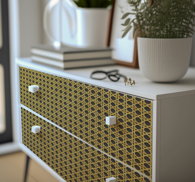 Meubel sticker met gouden decoratie vormen - TenStickers