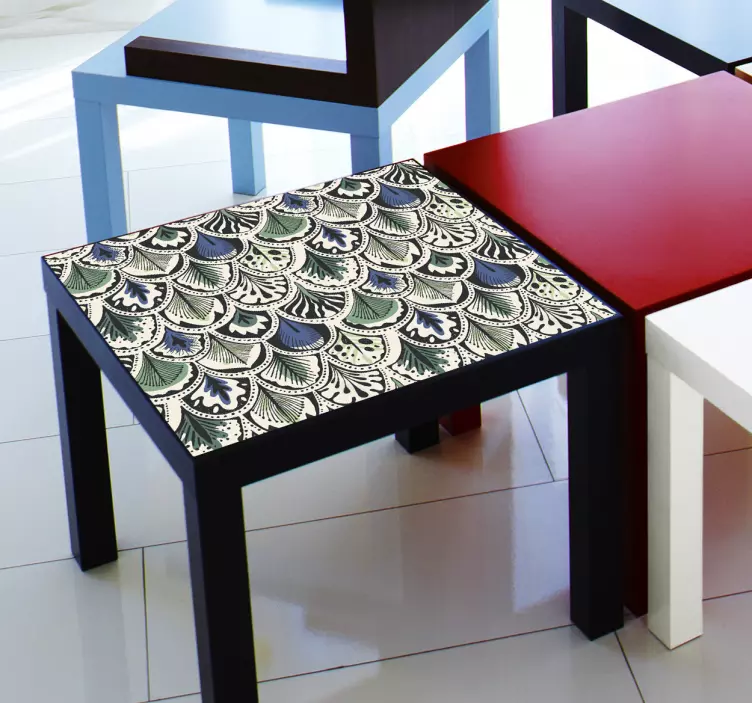 Meubelsticker pauw veren patroon - TenStickers