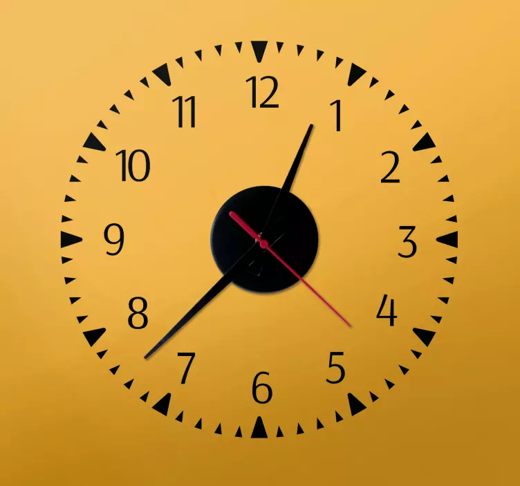 Minimalistisch ontwerp sticker klok - TenStickers