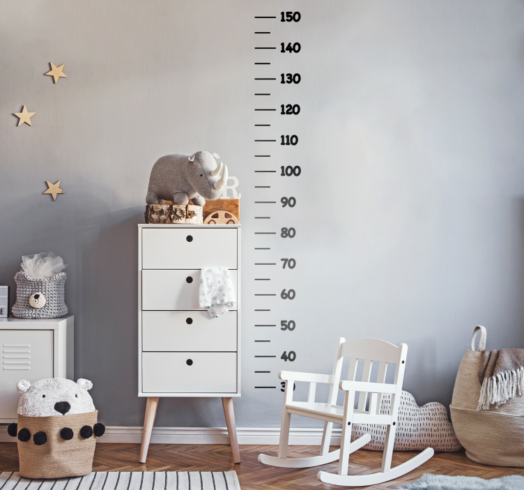 Minimalistisch Groeimeter sticker - TenStickers