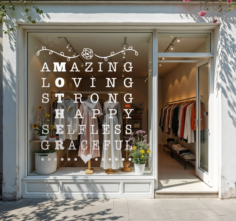 Moederconcepten etalage sticker - TenStickers