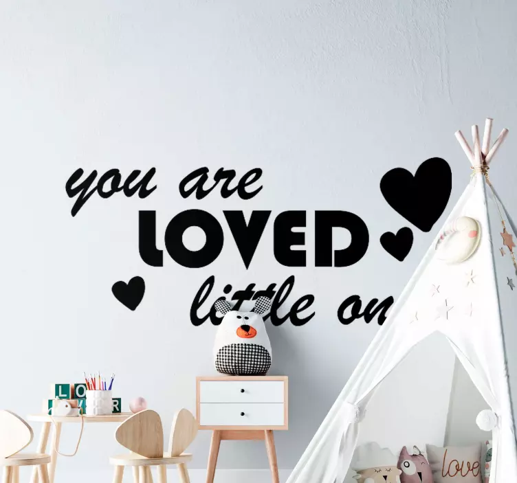 Motiverende liefdesboodschap Quote sticker - TenStickers