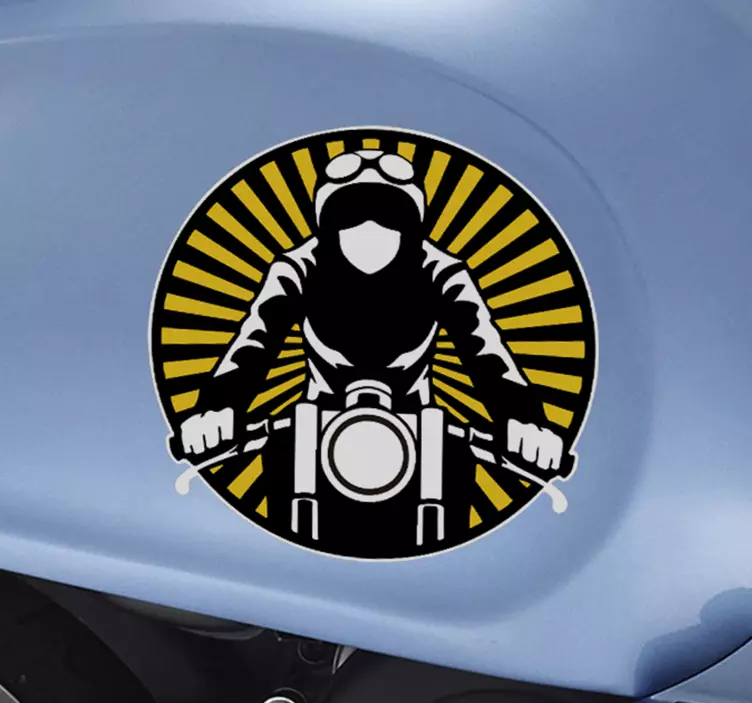Motocyclist vintage motor sticker - TenStickers