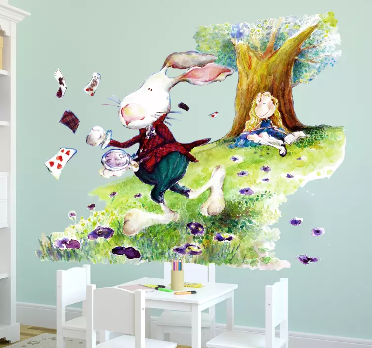 Muursticker Alice in Wonderland - TenStickers