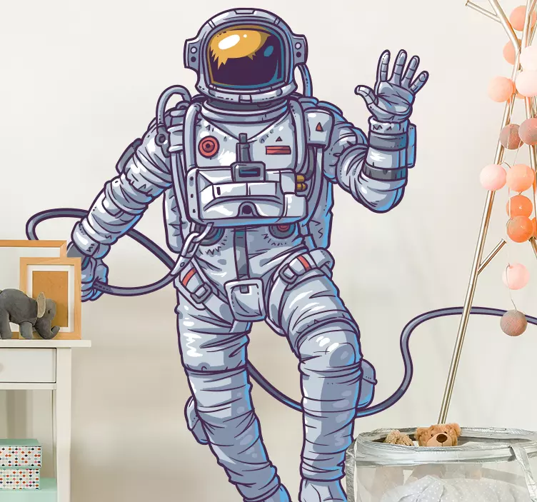 Muursticker astronaut in de ruimte - TenStickers