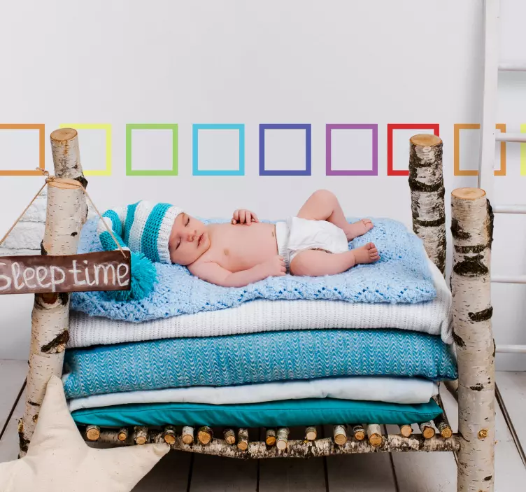 Muursticker Babykamer Kleurrijke Kubussen - TenStickers