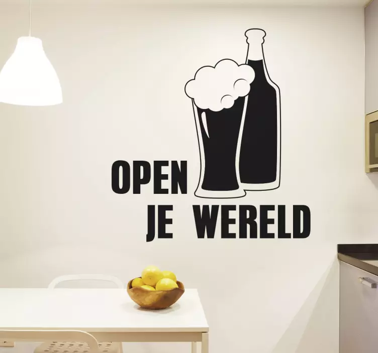 Muursticker Bier - TenStickers