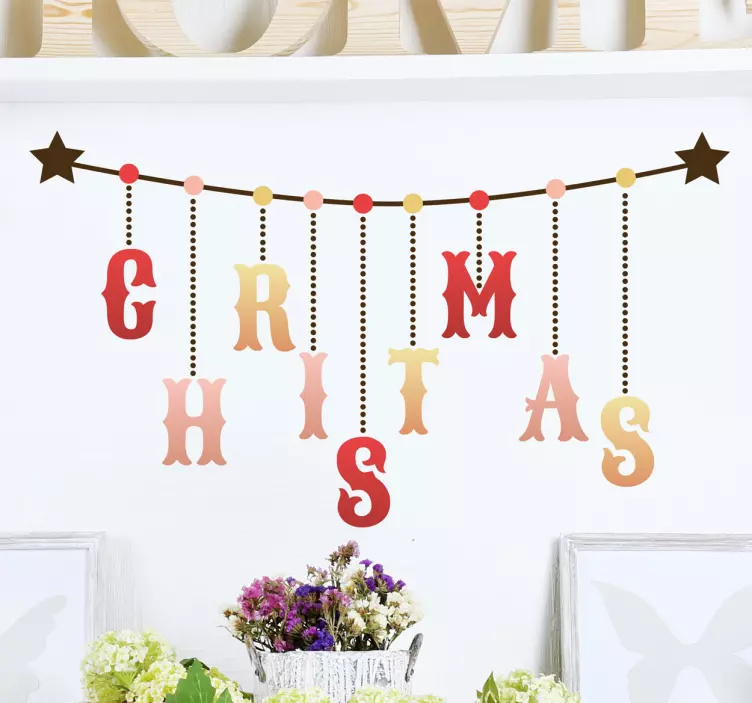 Muursticker Christmas Letters - TenStickers