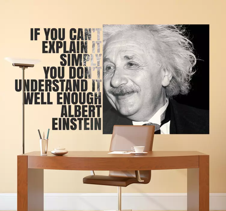 Muursticker citaat van Einstein - TenStickers