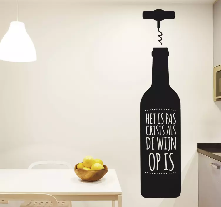 Muursticker Crisis en Wijn - TenStickers