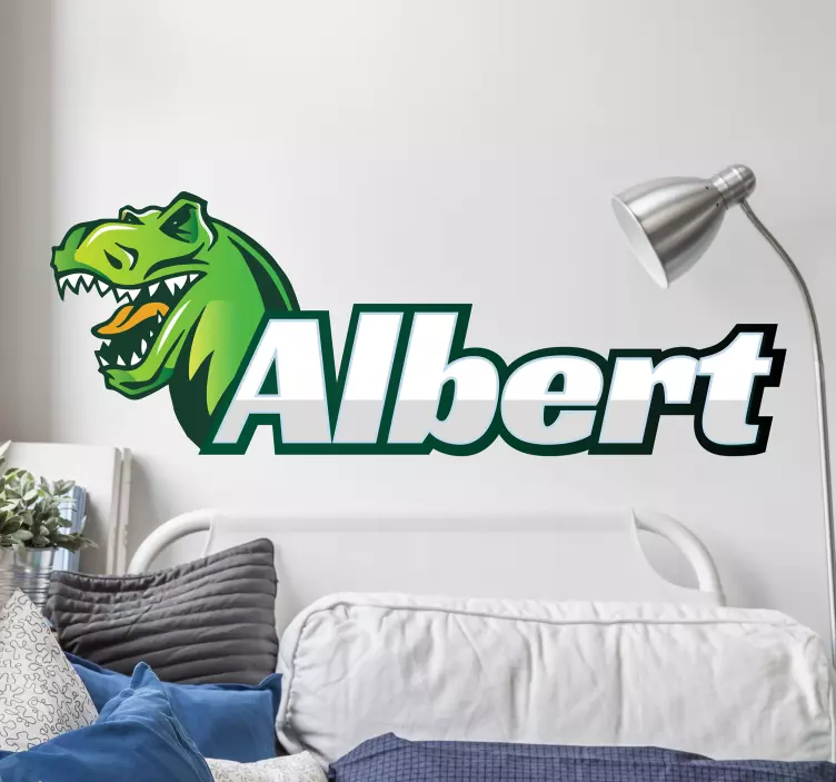 Muursticker dinosaurus personaliseerbaar - TenStickers
