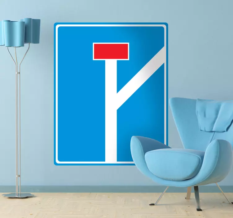 Muursticker doodlopende weg - TenStickers