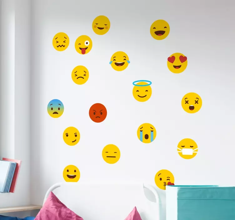 Muursticker Emoji Whatsapp - TenStickers